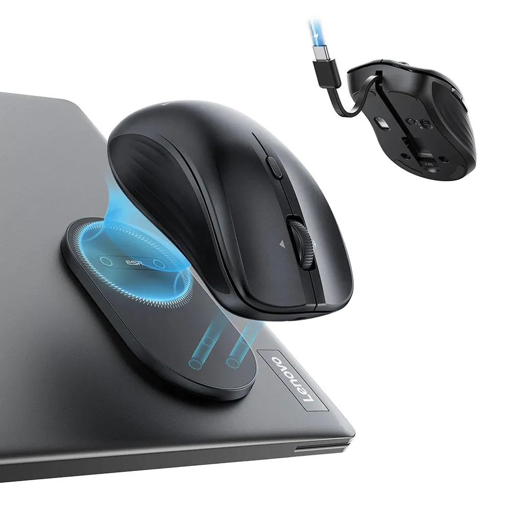 Mouse Wireless ESR MagMouse, 800DPI - 4800DPI, BT / Wi-Fi, Nero - immagine 1