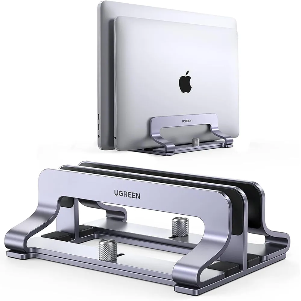 Supporto Verticale UGREEN LP258 Two per Laptop con spessore 12mm - 26mm, Argento - immagine 1