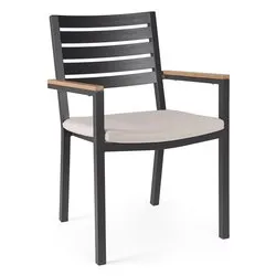 Sedia con braccioli alluminio HENNA Antracite 0664016 - immagine 1
