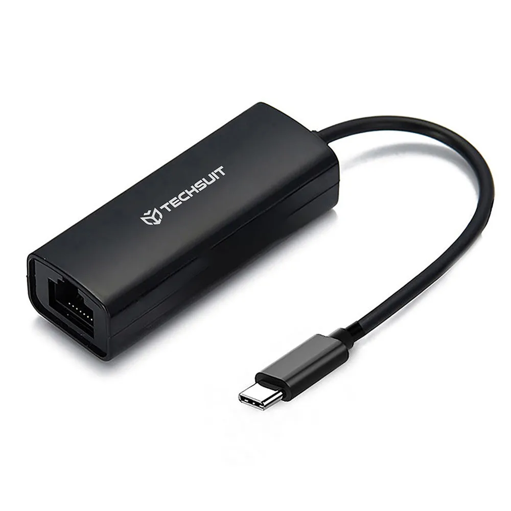 Scheda di Rete Techsuit AC20, RJ45, USB-C, Nera - immagine 1