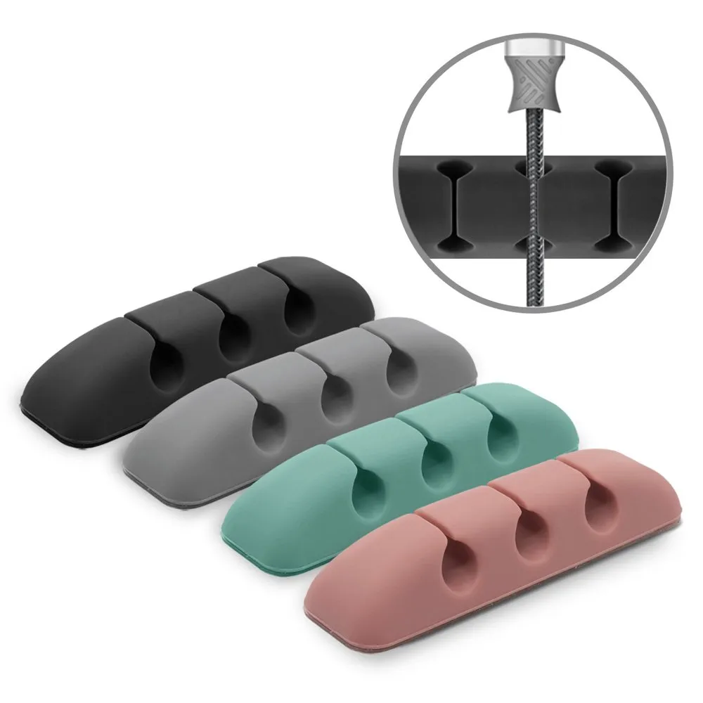 Organizzatore Cavi Ringke, Set 4 pezzi, Colori Vari - immagine 1