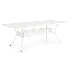 Tavolo da esterno alluminio IVREA Fisso Bianco (213x107x73cm) 0805076 - immagine 1