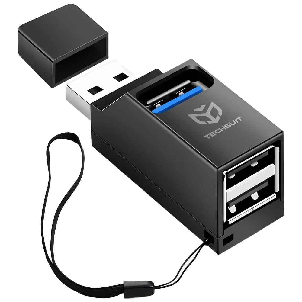 Hub USB Techsuit H11 EchoLink, 3in1, Nero - immagine 1