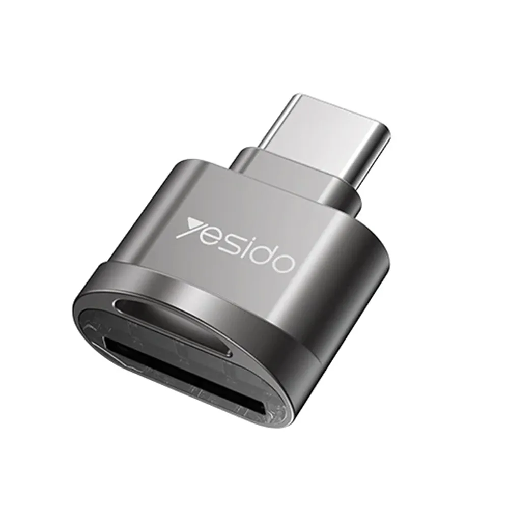 Lettore di schede USB-C Yesido GS19, microSD, Grigio - immagine 1