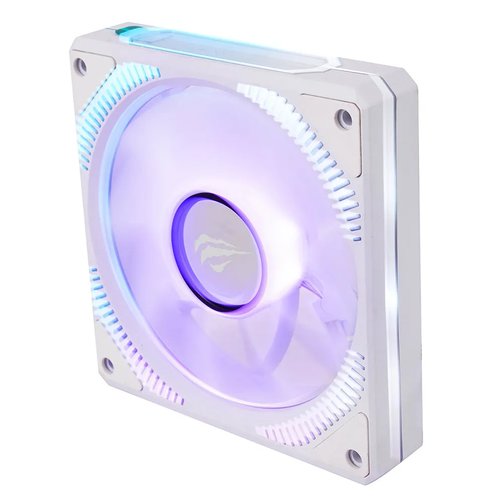 Ventilatore HAVIT F2096, RGB, 1800RPM, 30dB, 3W, Bianco - immagine 1