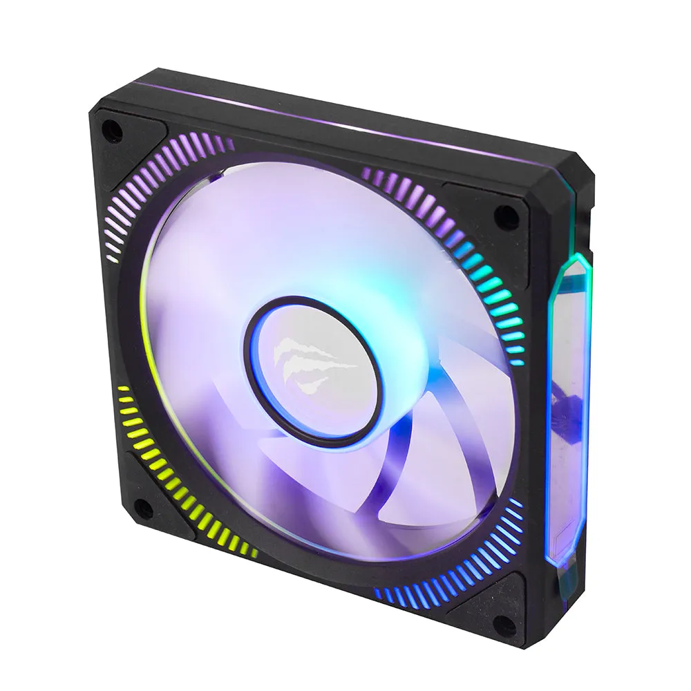 Ventilatore HAVIT F2096, RGB, 1800RPM, 30dB, 3W, Nero - immagine 1