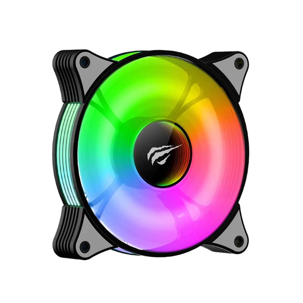 Ventilatore HAVIT F2095, RGB, 600RPM - 1800RPM, 38dB, 1.44W, Nero - immagine 1