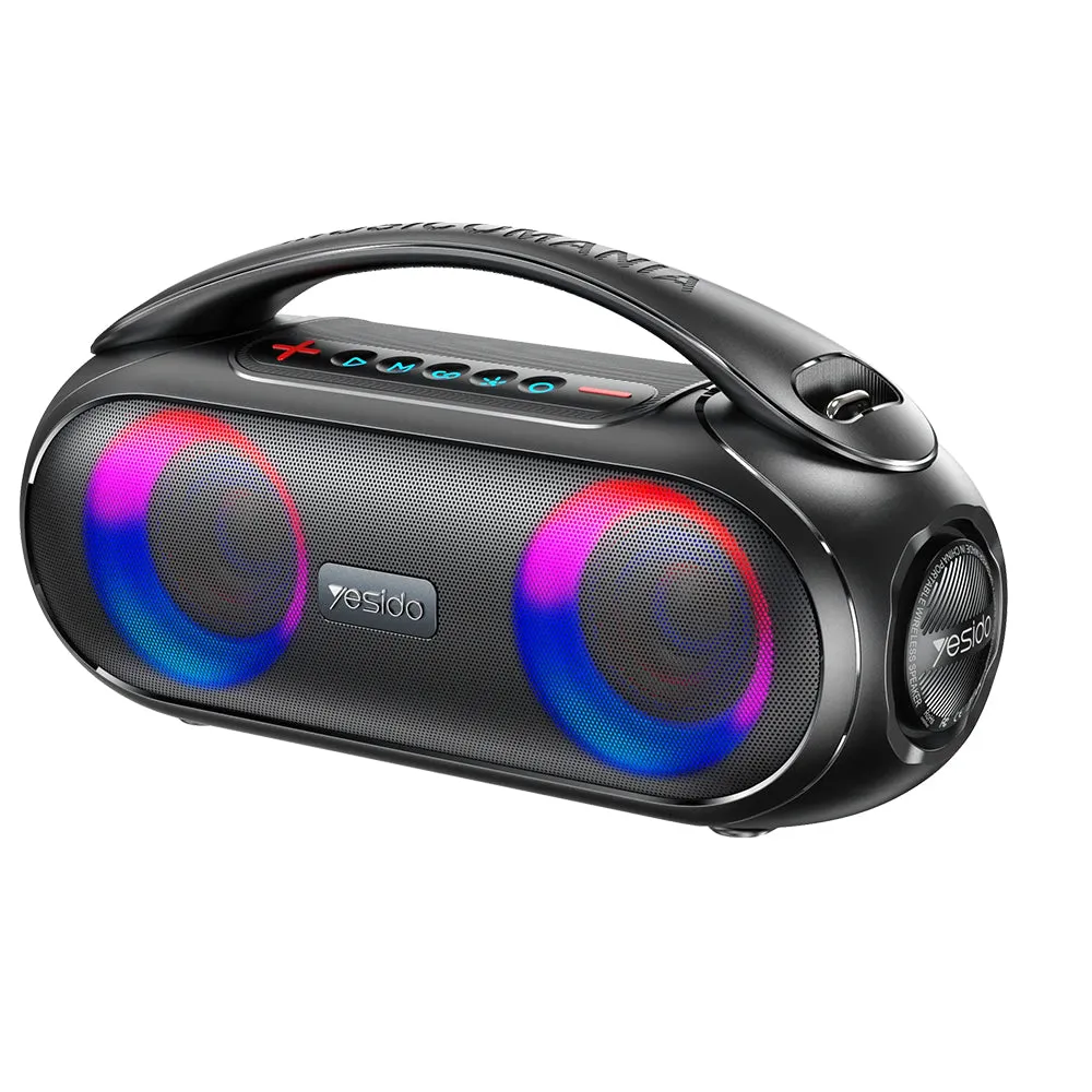 Cassa Portatile Bluetooth Yesido YSW19, 40W, RGB, Impermeabile, Nera - immagine 1