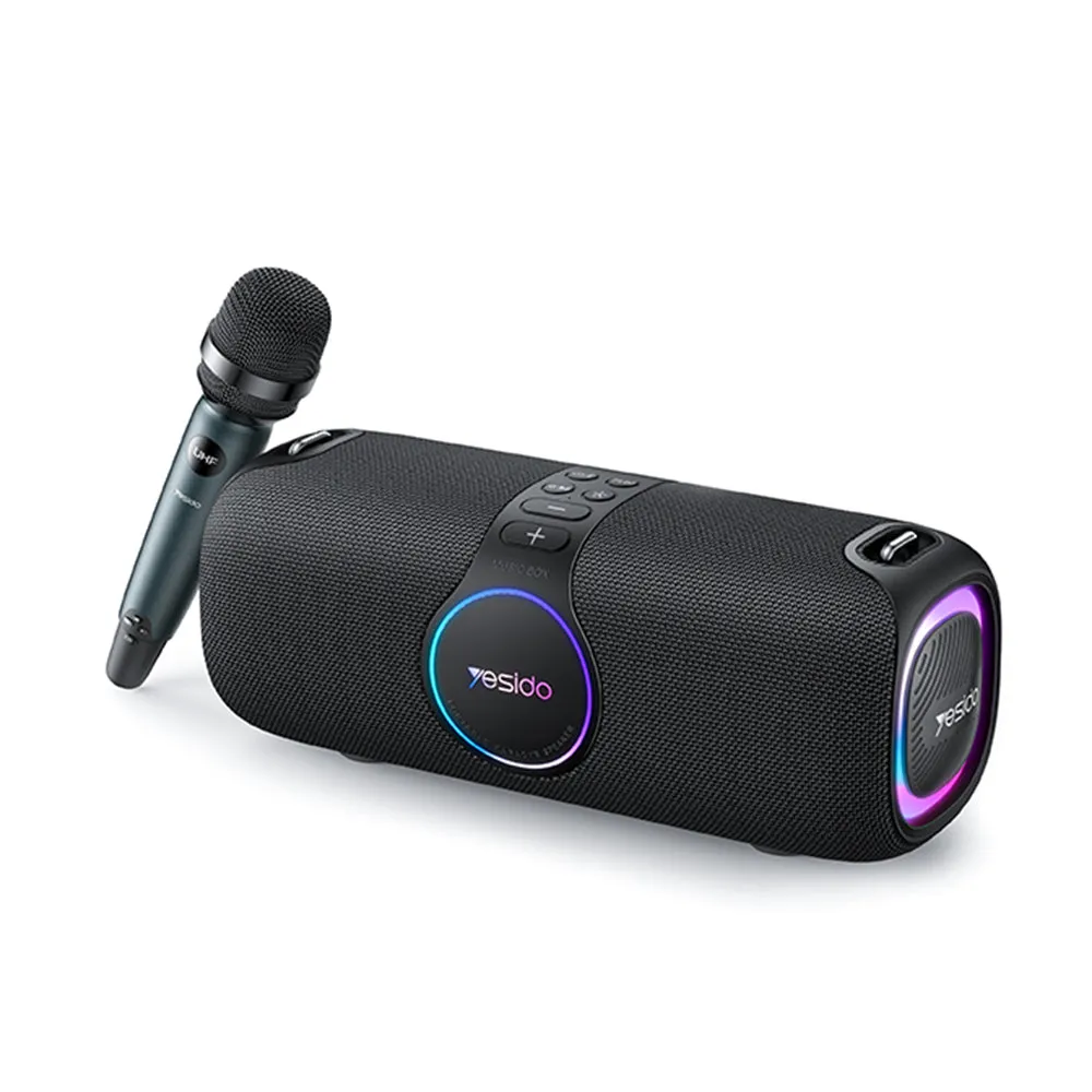 Cassa Bluetooth Yesido YSW21 Karaoke, 120W, RGB, Impermeabile, Nera - immagine 1