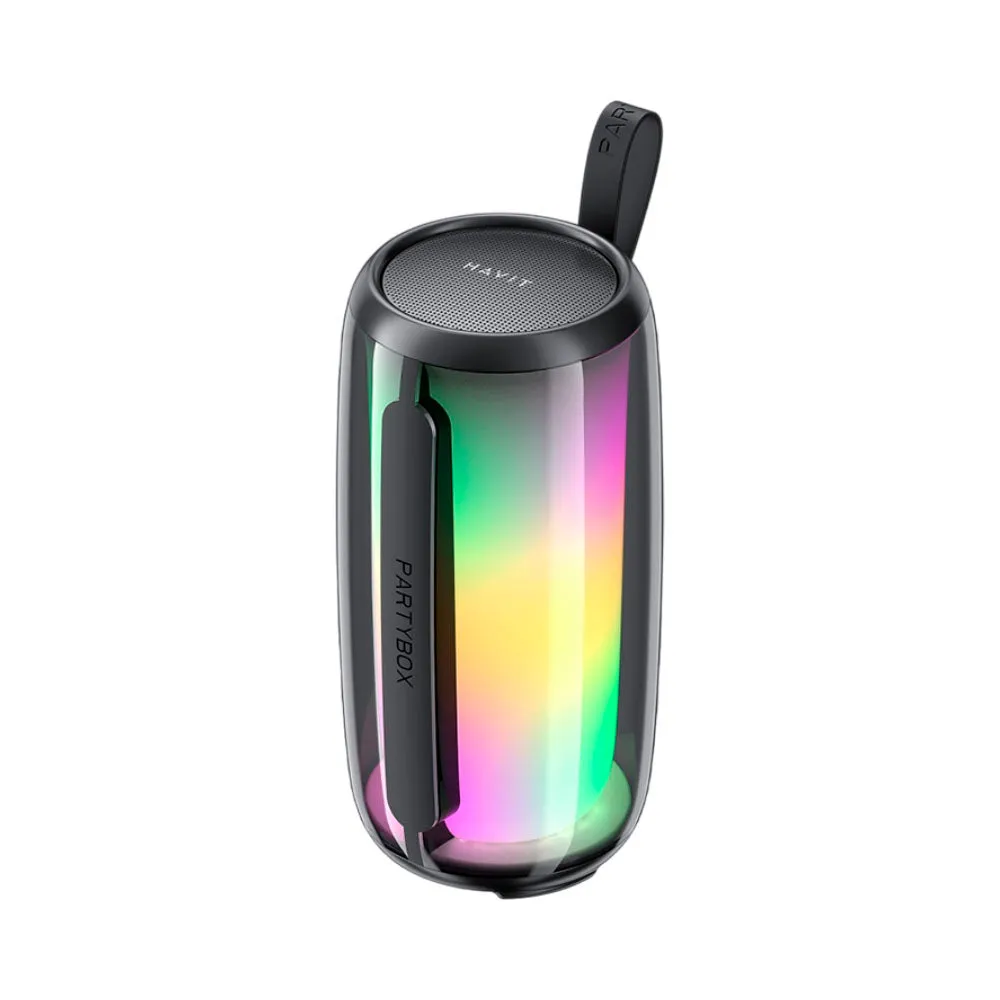 Cassa Portatile Bluetooth HAVIT SK879BT, 8W, RGB, Impermeabile, Nera - immagine 1