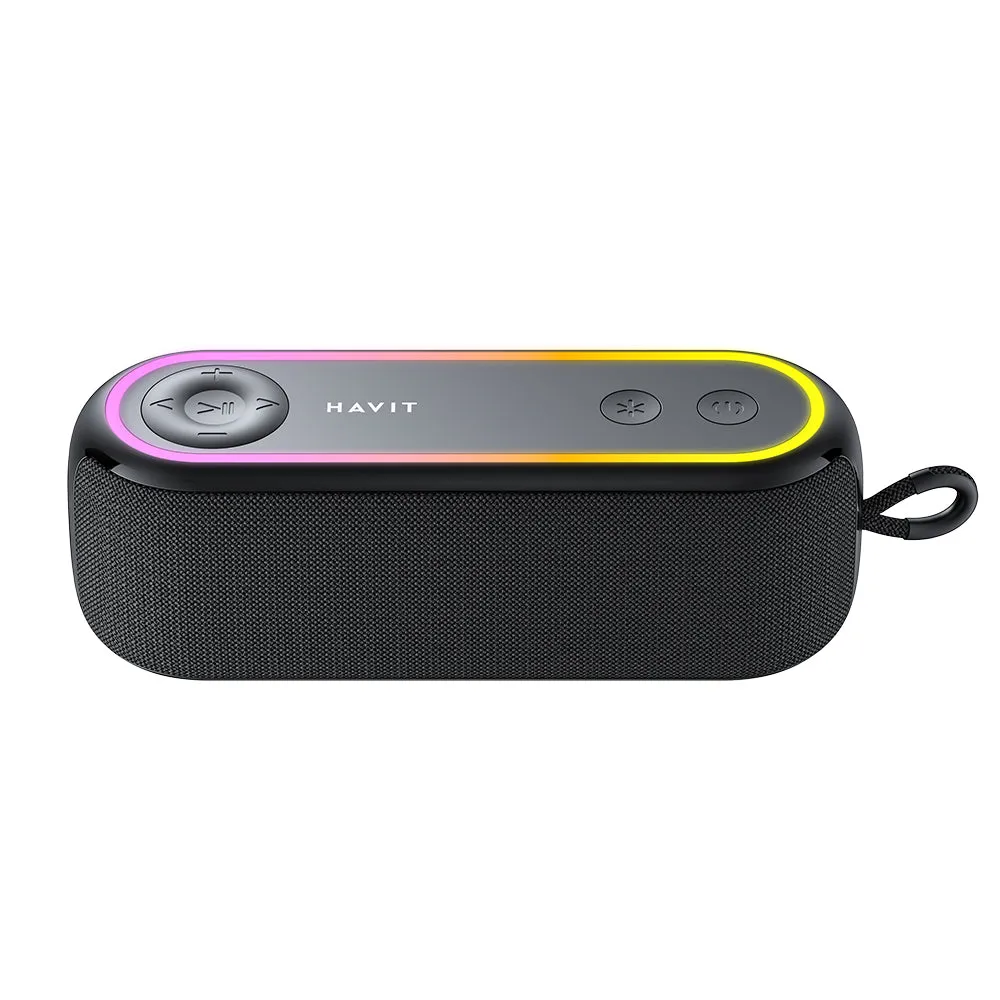 Cassa Portatile Bluetooth HAVIT SK810BT, 7W, RGB, Impermeabile, Nera - immagine 1