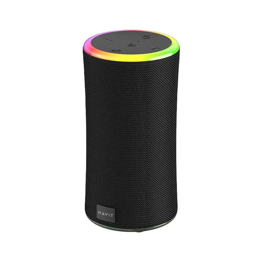 Cassa Portatile Bluetooth HAVIT SK833BT, 2 x 10W, RGB, Impermeabile, Nera - immagine 1