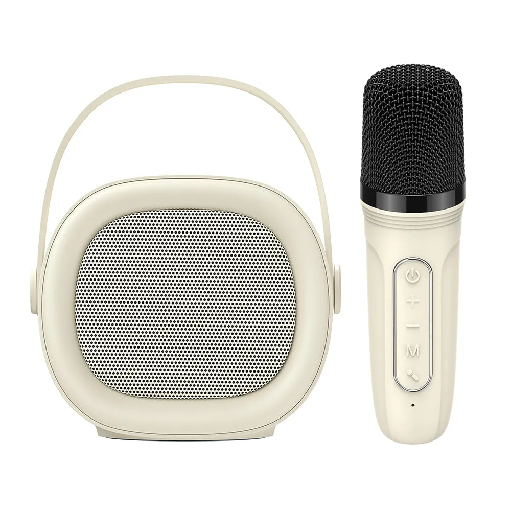 Cassa Portatile Bluetooth HAVIT SK819BT Karaoke, 5W, Beige - immagine 1
