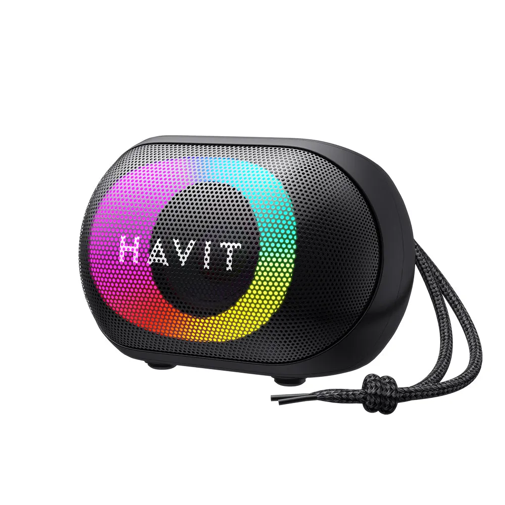 Cassa Portatile Bluetooth HAVIT SK885BT, 8W, RGB, Impermeabile, Nera - immagine 1