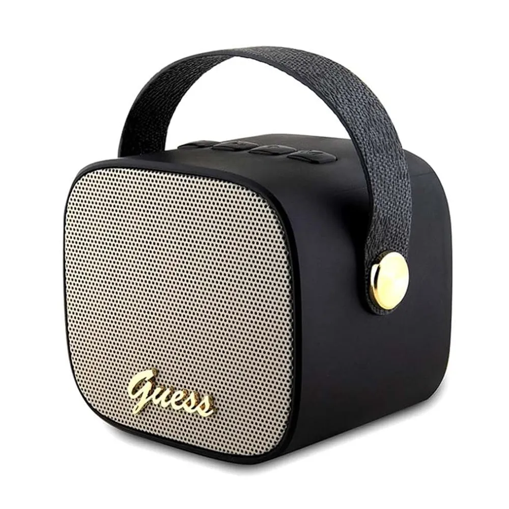 Cassa Portatile Bluetooth Guess 4G Script Logo, 5W, Nera - immagine 1