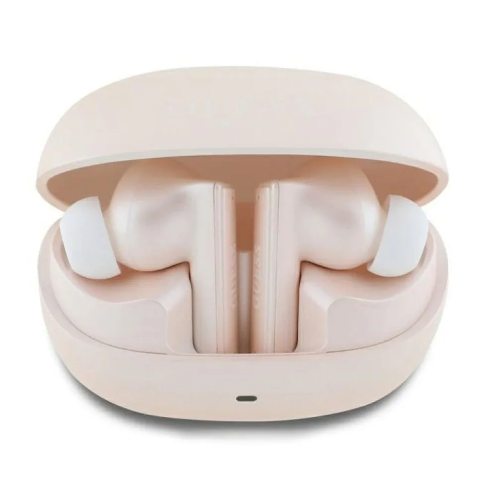 Auricolare Bluetooth Guess Capsule con Logo Stampato, TWS, ANC, Rosa - immagine 1