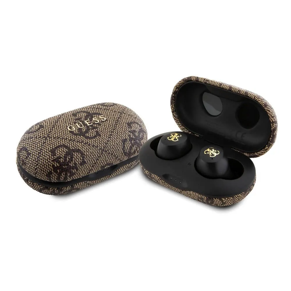 Auricolari Bluetooth Guess 4G Metal, TWS, Marrone - immagine 1