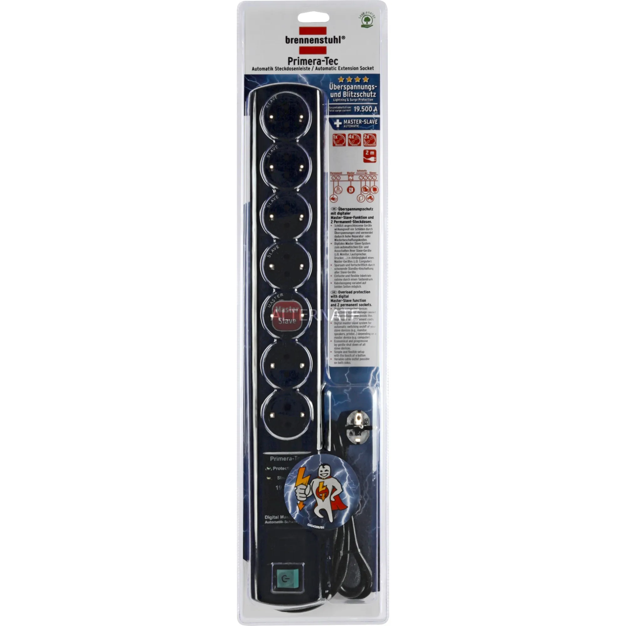 Primera-Tec DigiMaster 7 presa(e) AC 2 m, Ciabatta - immagine 1