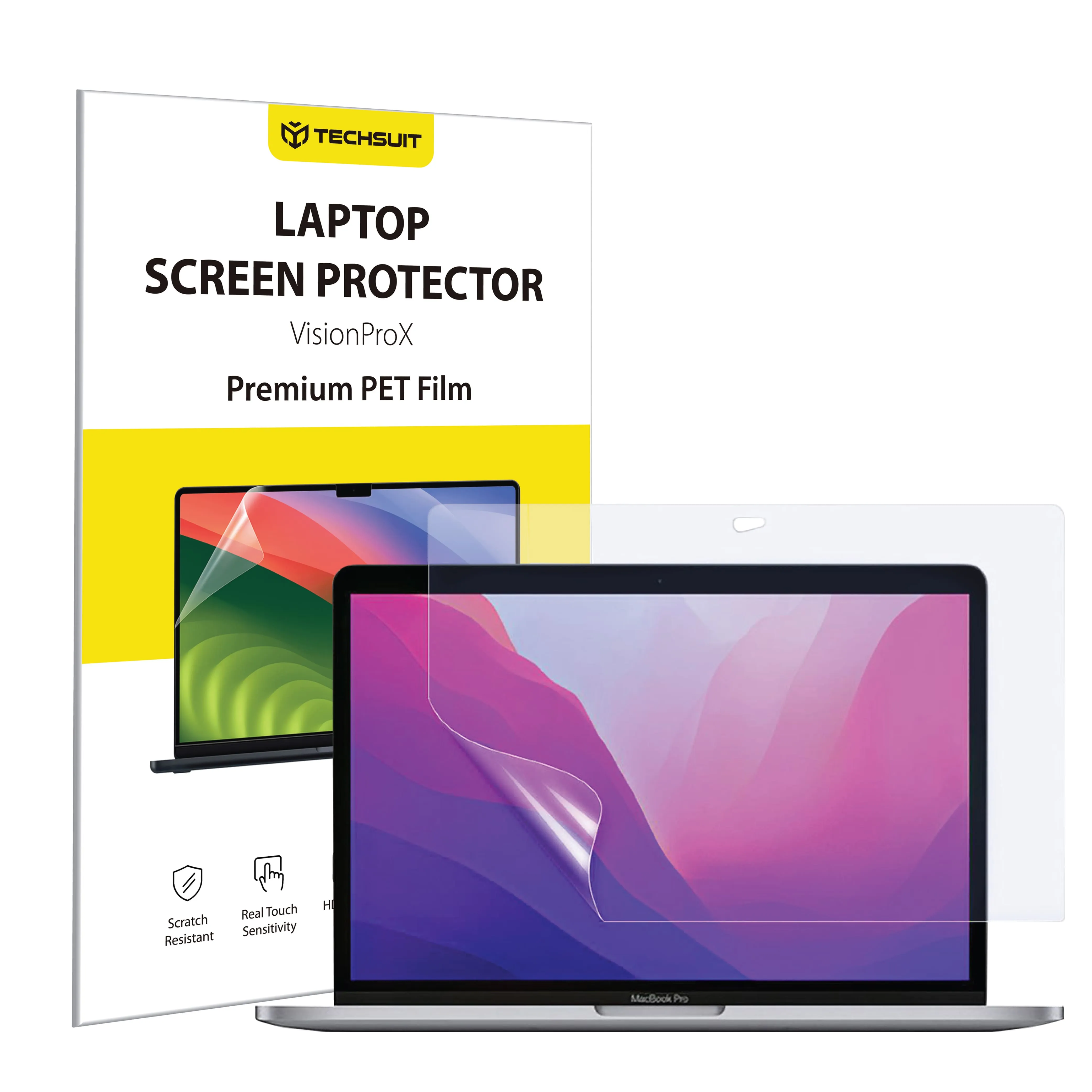 Pellicola Protettiva Schermo Opaca Anti Luce Blu Techsuit VisionProX per Apple MacBook Pro 13 pollici (2022) / (2020) / (2019) / (2018) / (2016), Plastica - immagine 1