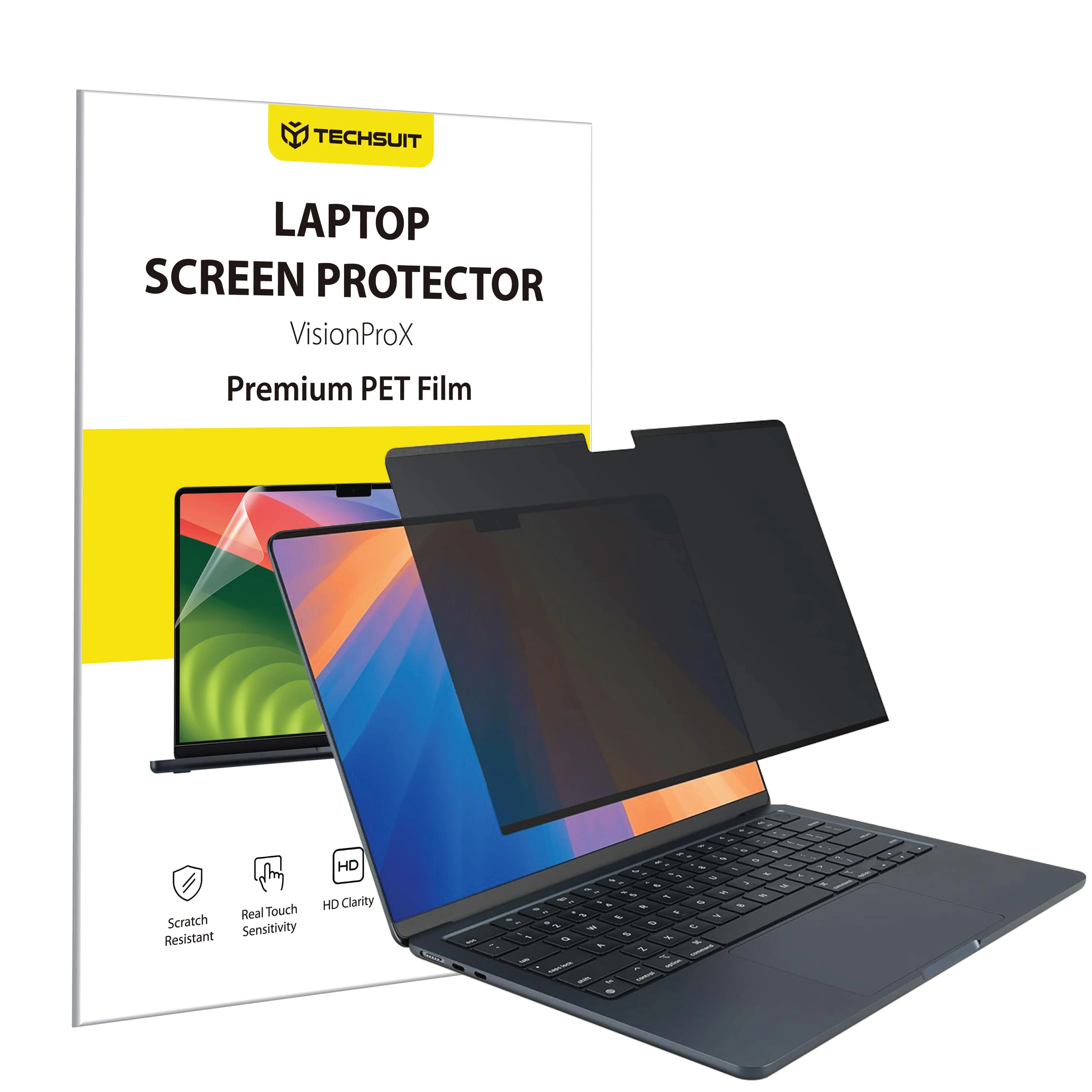Pellicola Protettiva Privacy Techsuit VisionProX per Apple MacBook Air 13 pollici (2024), Plastica - immagine 1