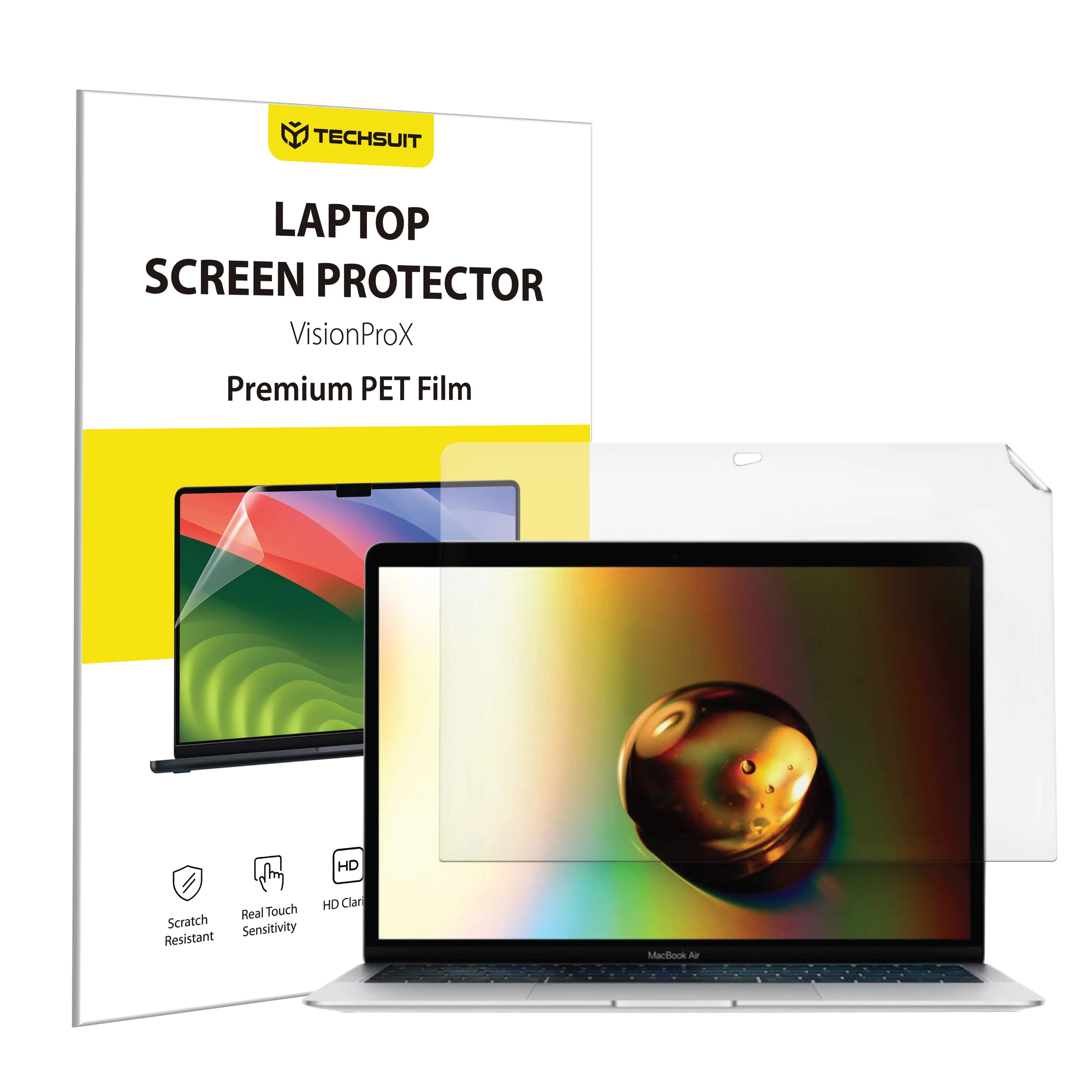 Pellicola Protettiva Schermo Opaca Anti Luce Blu Techsuit VisionProX per Apple MacBook Air 13 pollici (2020) / (2018) / (2017), Plastica - immagine 1