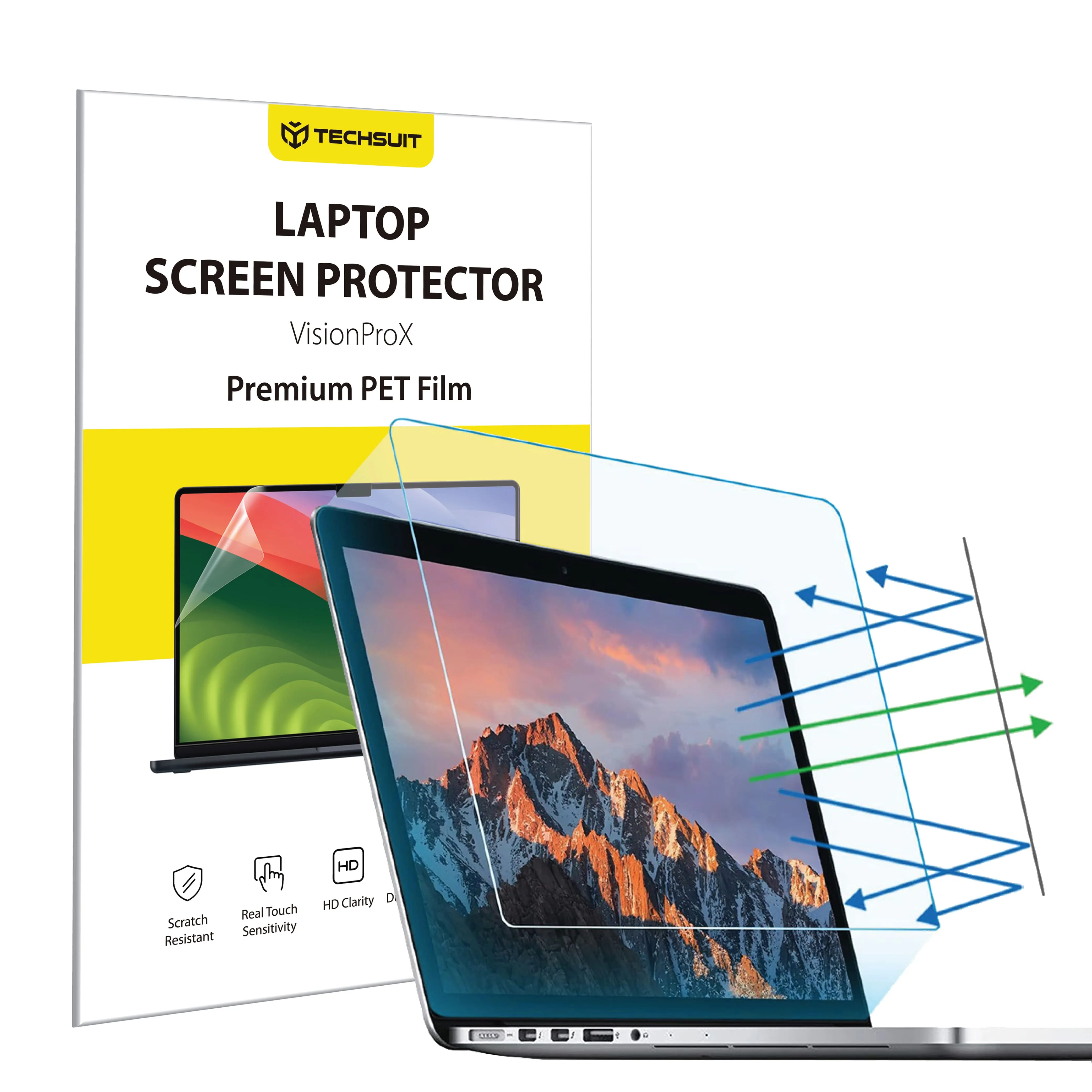 Pellicola Protettiva Schermo Anti Luce Blu Techsuit VisionProX per Laptop 15.6inch, Plastica - immagine 1