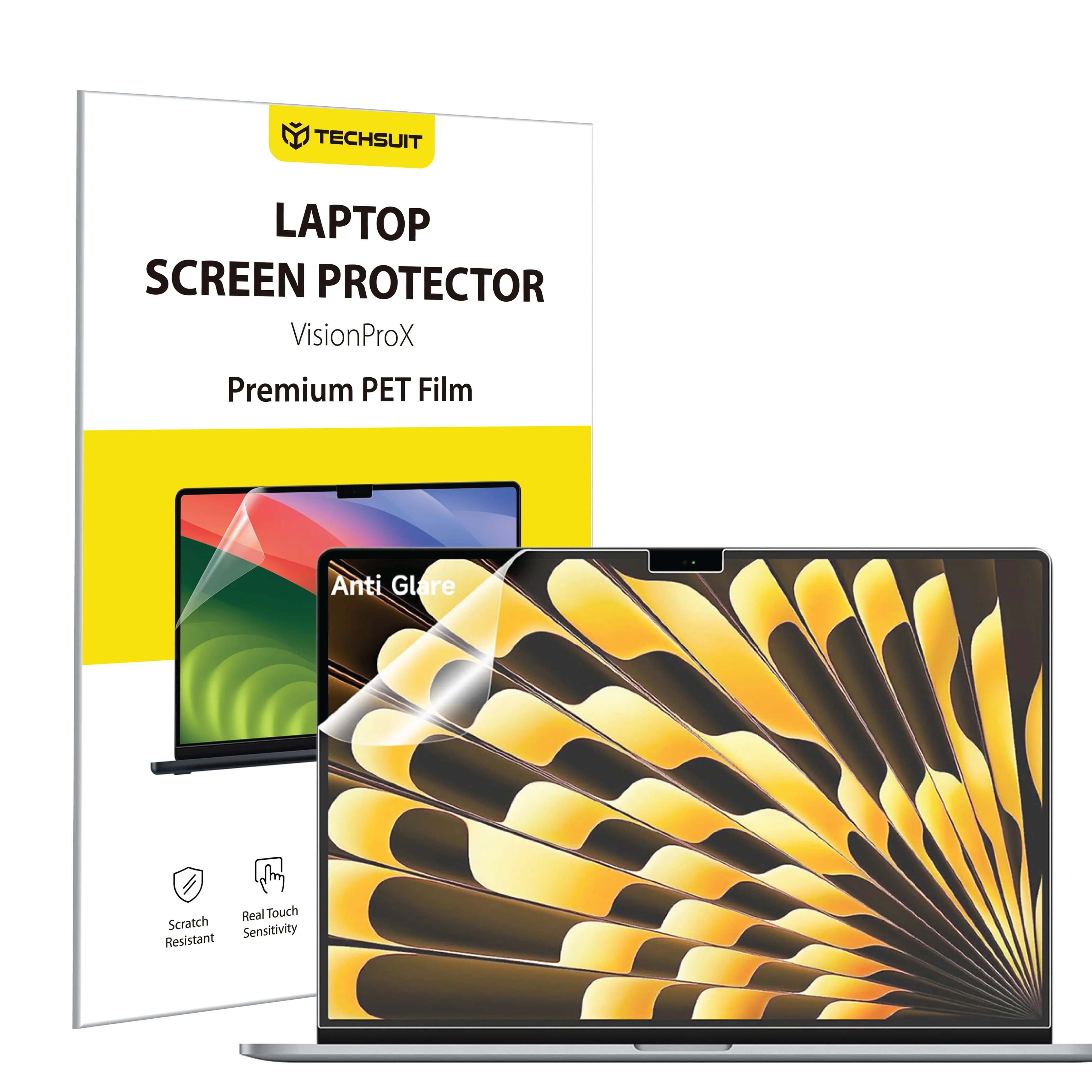 Pellicola Protettiva Schermo Opaca Anti Luce Blu Techsuit VisionProX per Apple MacBook Air 15 pollici (2024) / Air 15 pollici (2023), Plastica - immagine 1