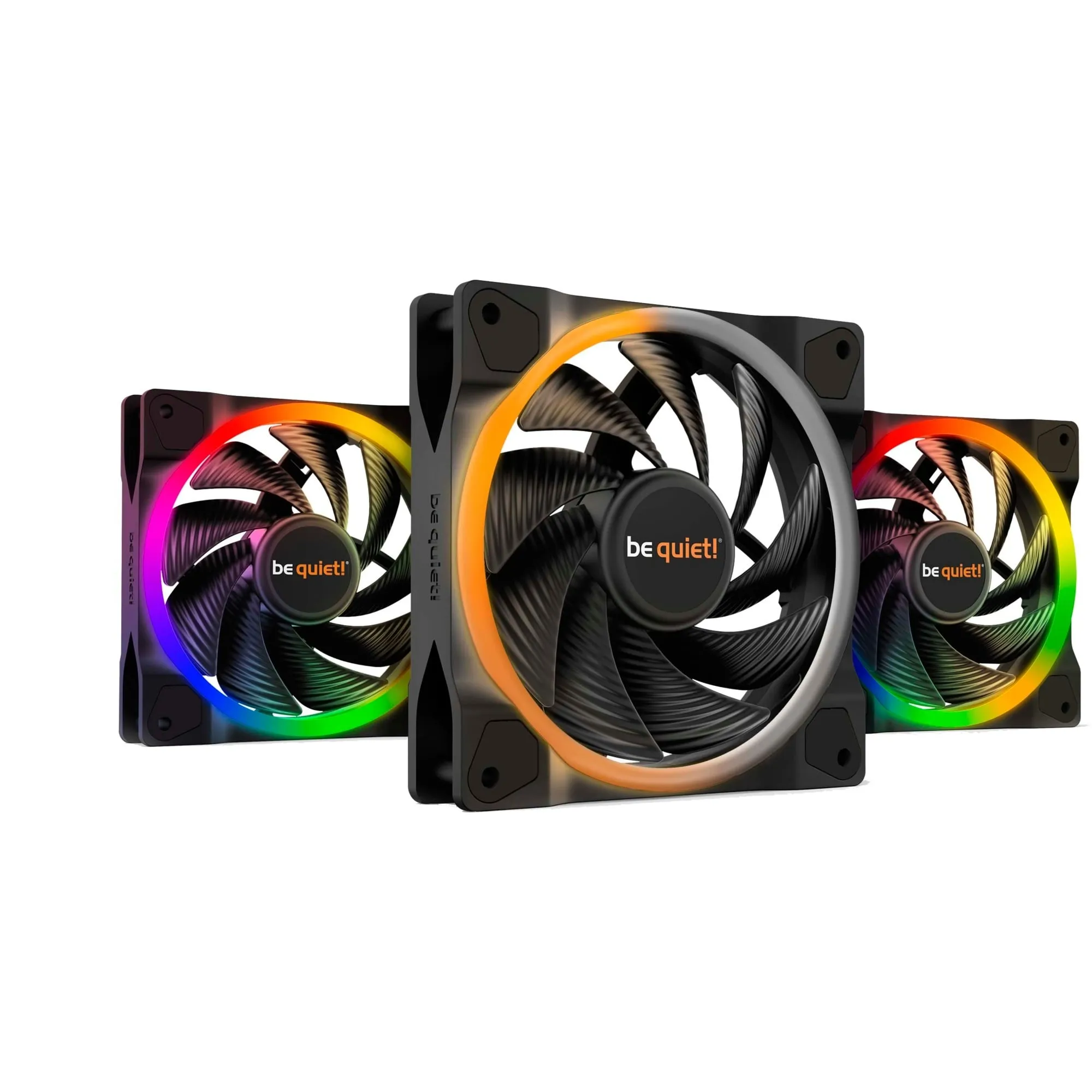 Light Wings | 120mm PWM Triple Pack high-speed Case per computer Ventilatore 12 cm Nero 3 pz, Ventola - immagine 1