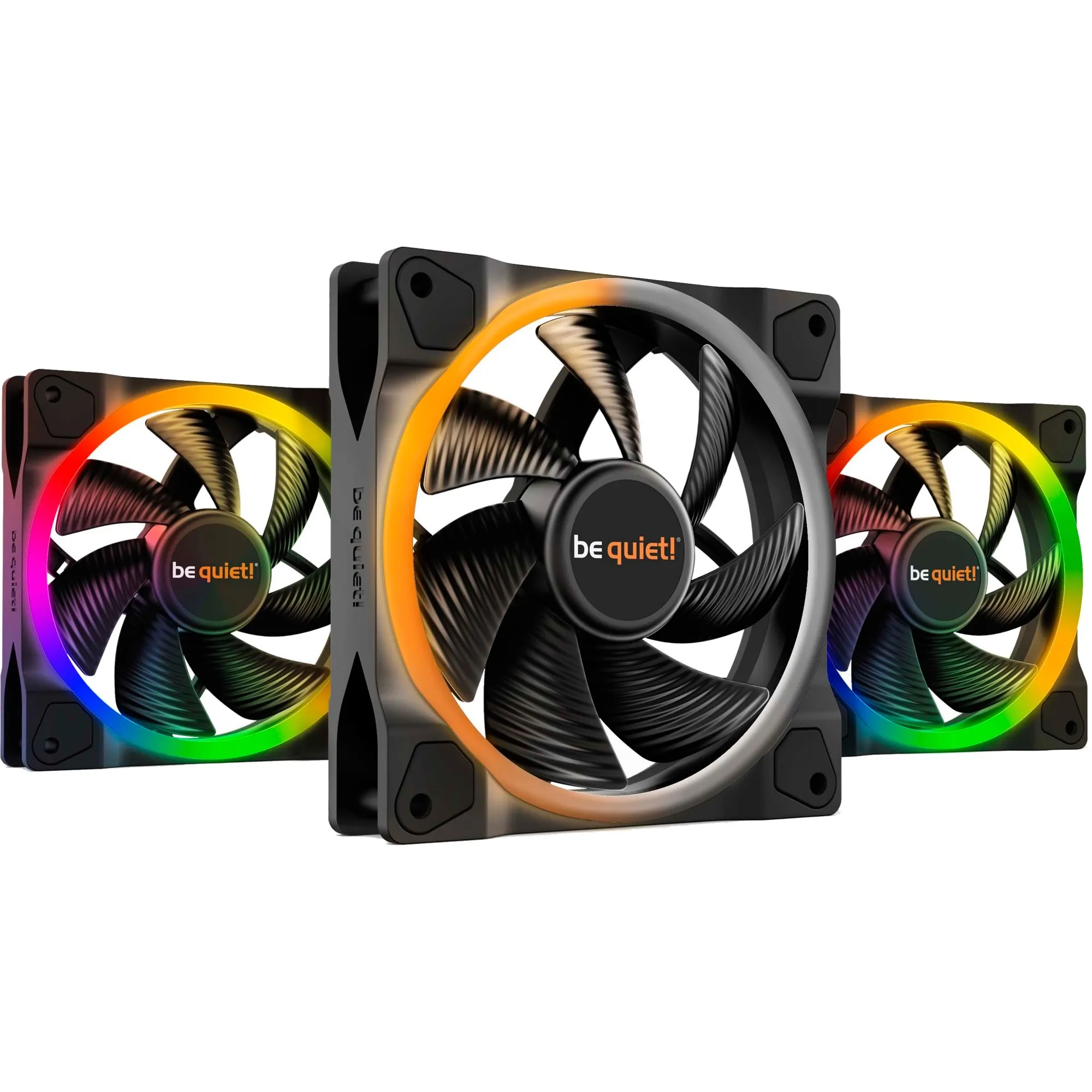 Light Wings | 120mm PWM Triple Pack Case per computer Ventilatore 12 cm Nero 3 pz, Ventola - immagine 1