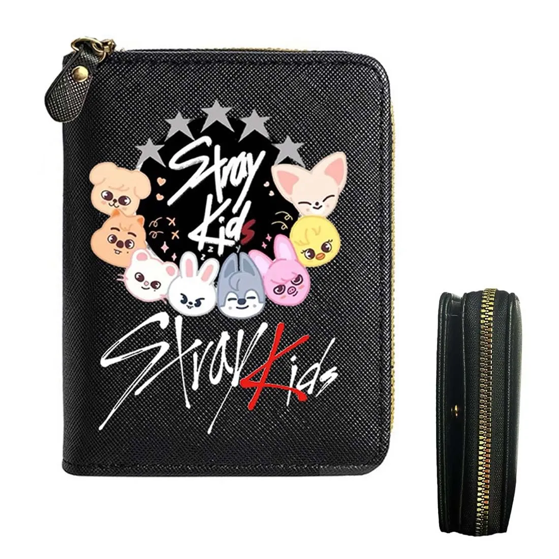 LAKJUOZ Stray, Portafoglio Unisex Skz In Pelle Pu, Chiusura Lampo, Kpop - immagine 1