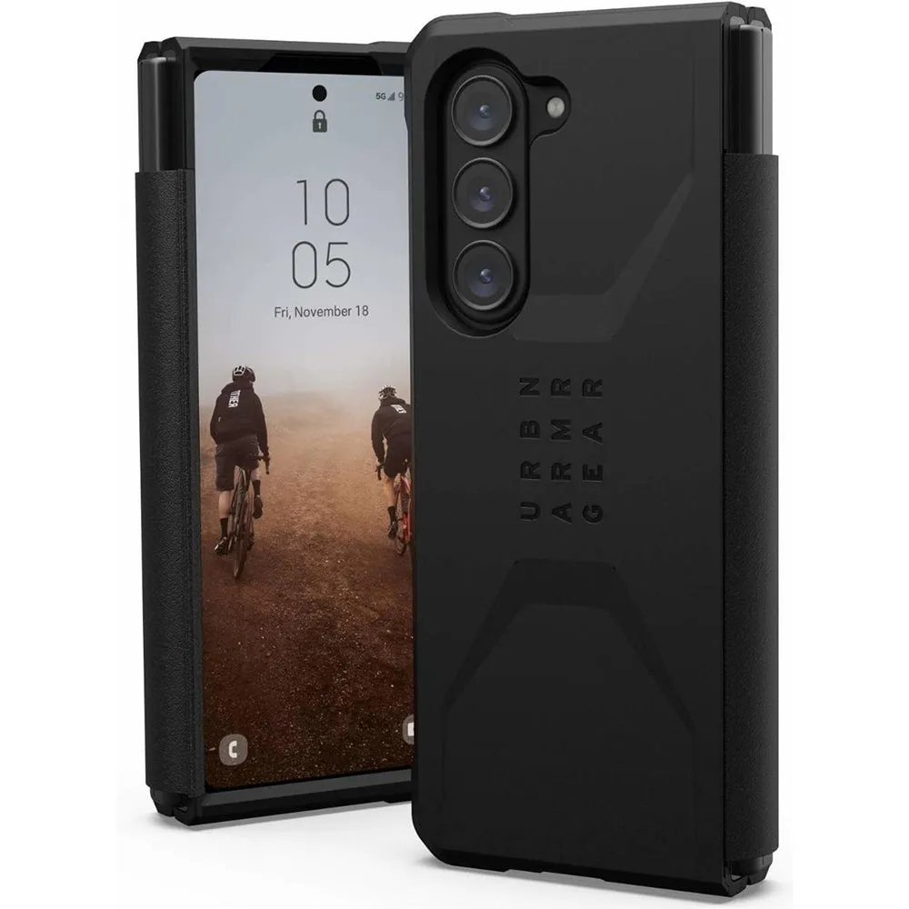 Custodia per Samsung Galaxy Z Fold5 F946, Urban Armor Gear, Civilian, Nera - immagine 1
