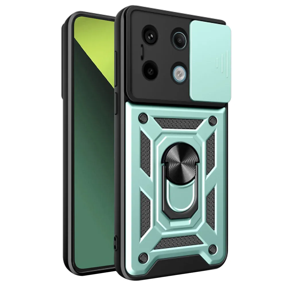 Custodia per Xiaomi Poco X6 / Redmi Note 13 Pro 5G, Techsuit, CamShield, Verde - immagine 1