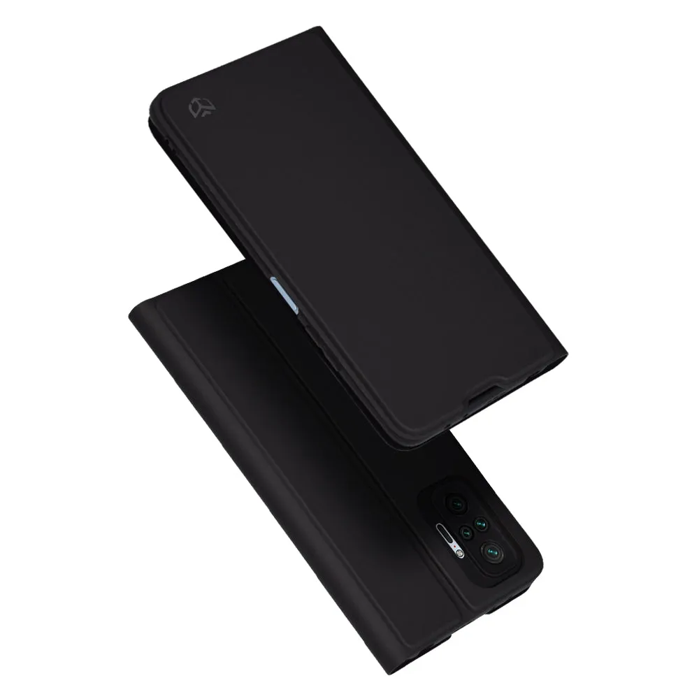 Custodia per Xiaomi Redmi Note 10 Pro Max / Note 10 Pro, Techsuit, Magskin Book, Nera - immagine 1
