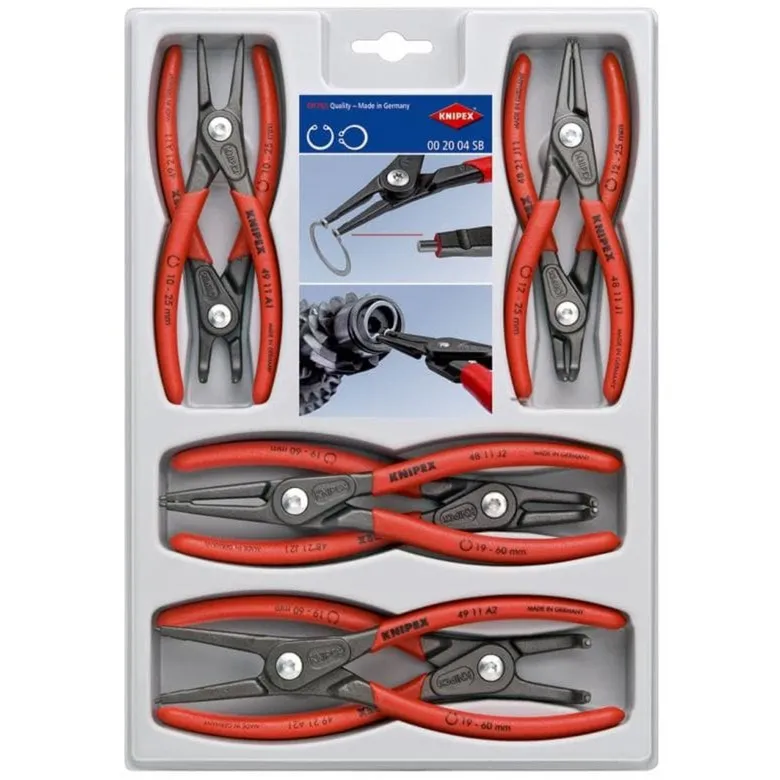 Set di pinze per anelli di sicurezza di precisione 00 20 04 SB, Set pinze - immagine 1