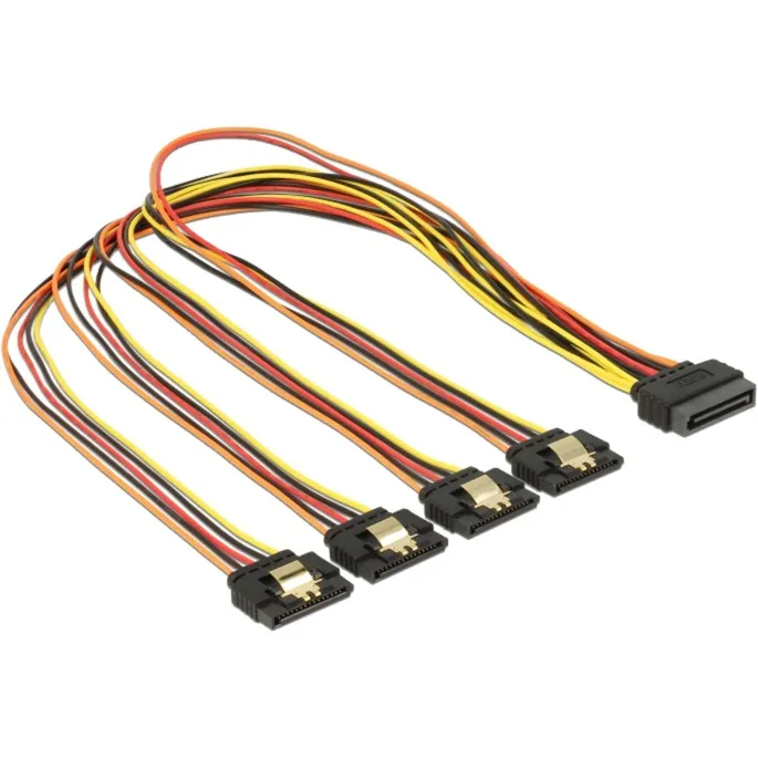 60158 cavo SATA 0,5 m SATA a 15 pin 4 x SATA 15 pin Multicolore - immagine 1