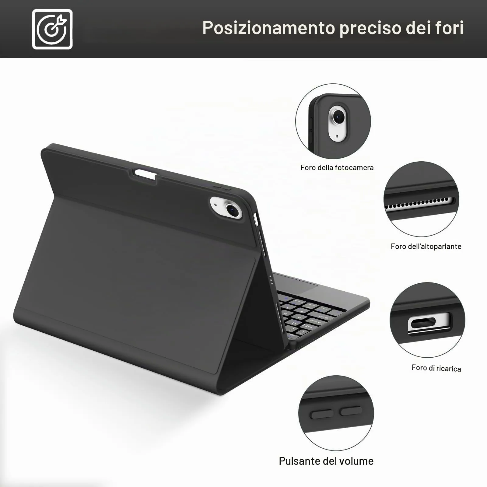 Cover Tastiera per iPad Air 11 M4 2026/M3 2025/M2 2024 11 Pollici - immagine 7