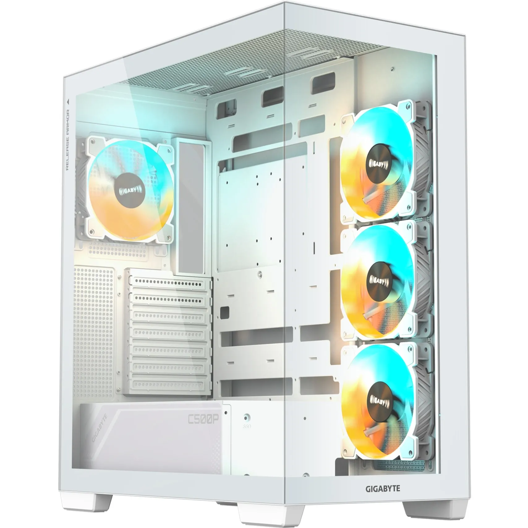 C500 PANORAMIC STEALTH Midi Tower Bianco, Chassis Tower - immagine 1