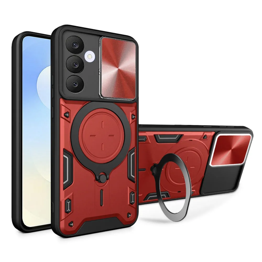 Custodia per Samsung Galaxy S25 FE, Techsuit, CamGuard Pro, Rossa - immagine 1
