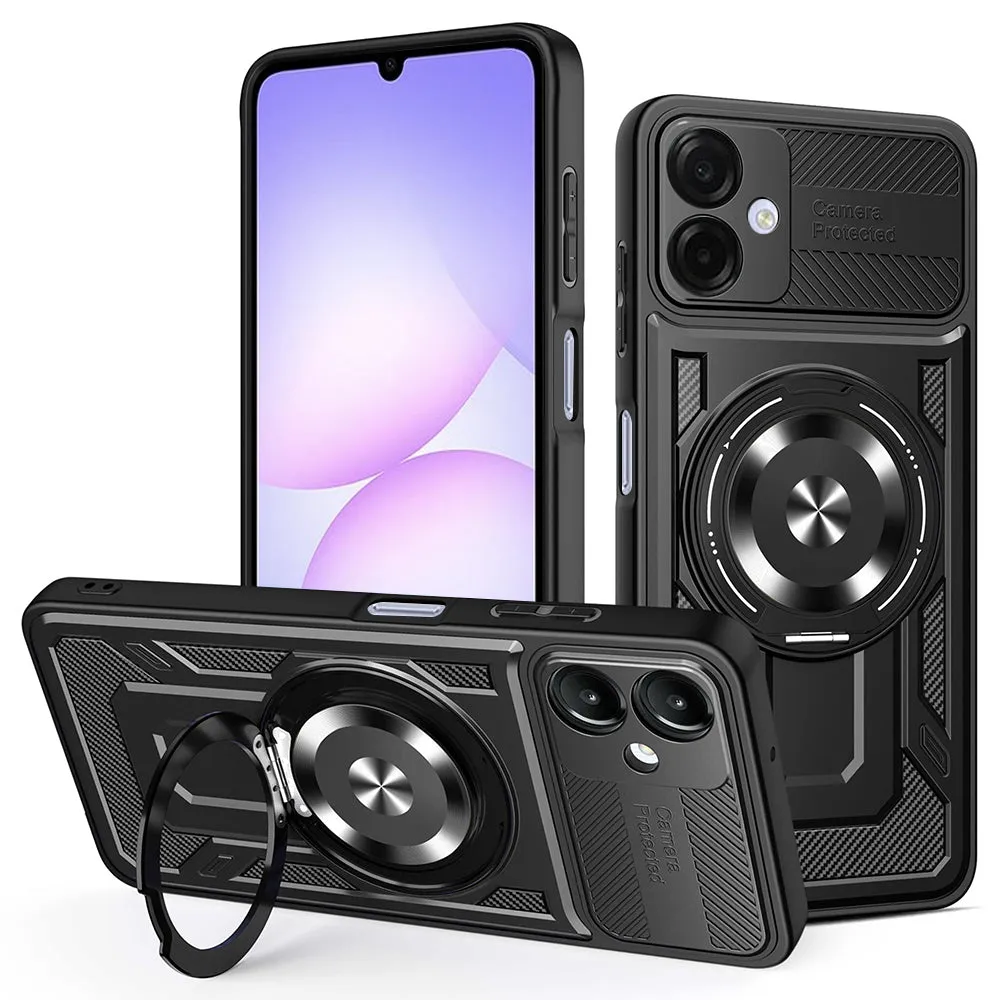 Custodia per Samsung Galaxy A07 4G A075, Techsuit, RuggedCam, Nera - immagine 1