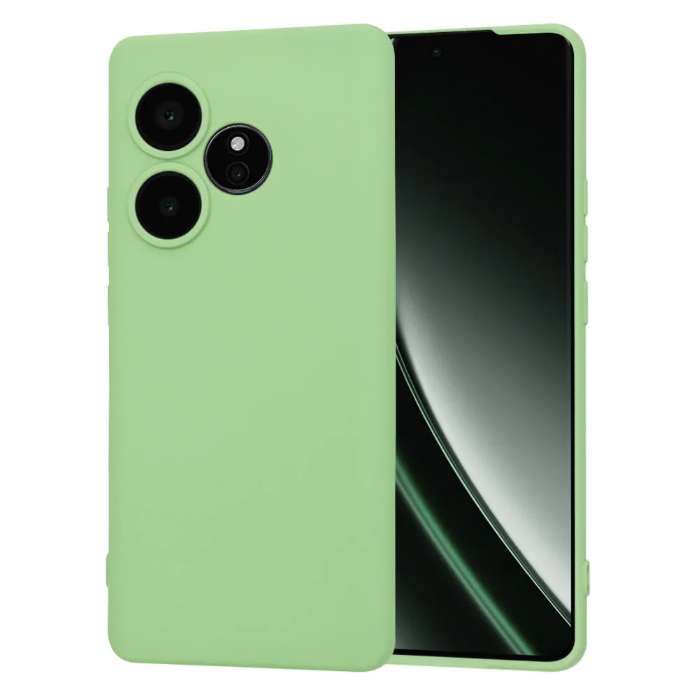 Custodia per Realme GT 6T / GT 6, Techsuit, SoftFlex, Verde Chiaro - immagine 1