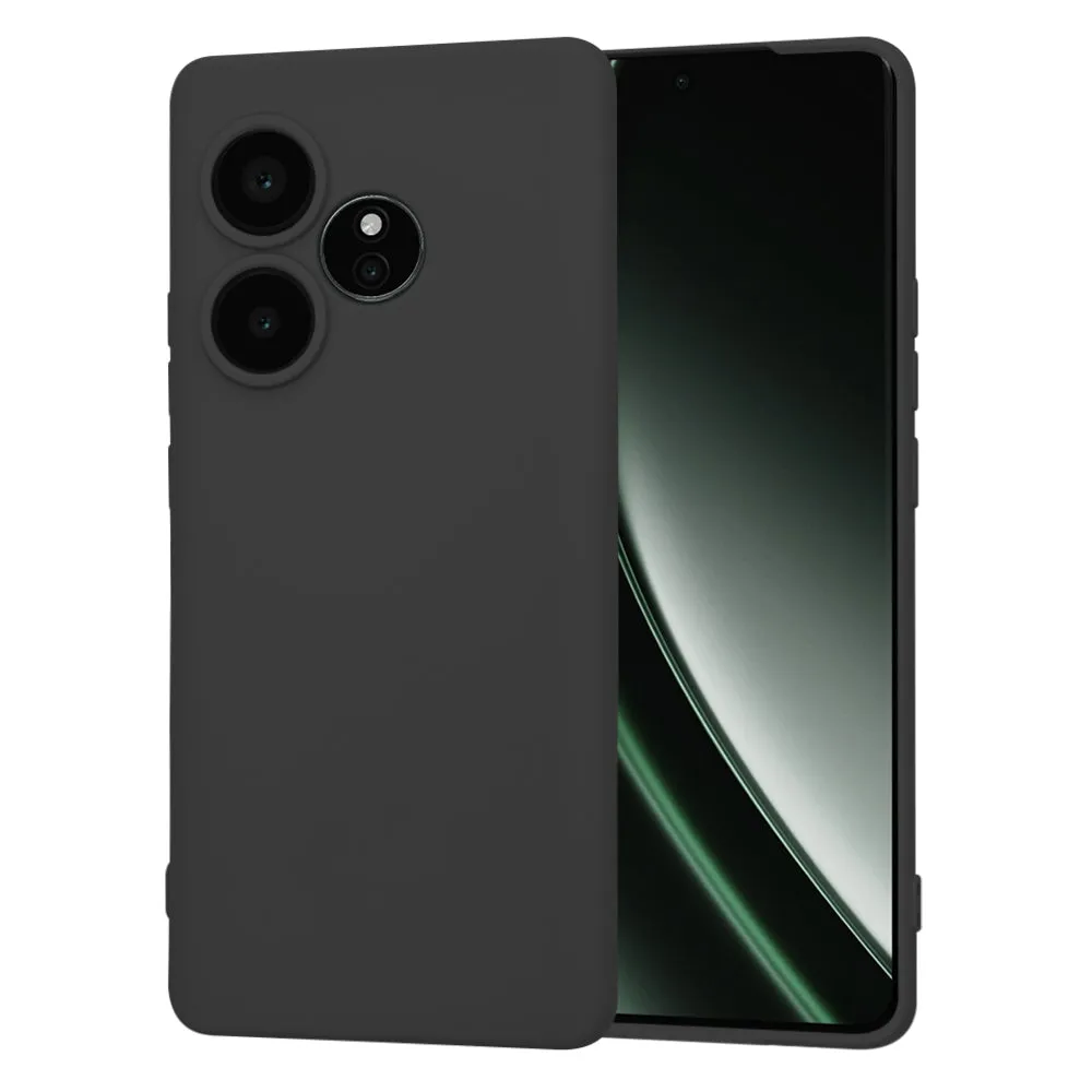 Custodia per Realme GT 6T / GT 6, Techsuit, SoftFlex, Nera - immagine 1