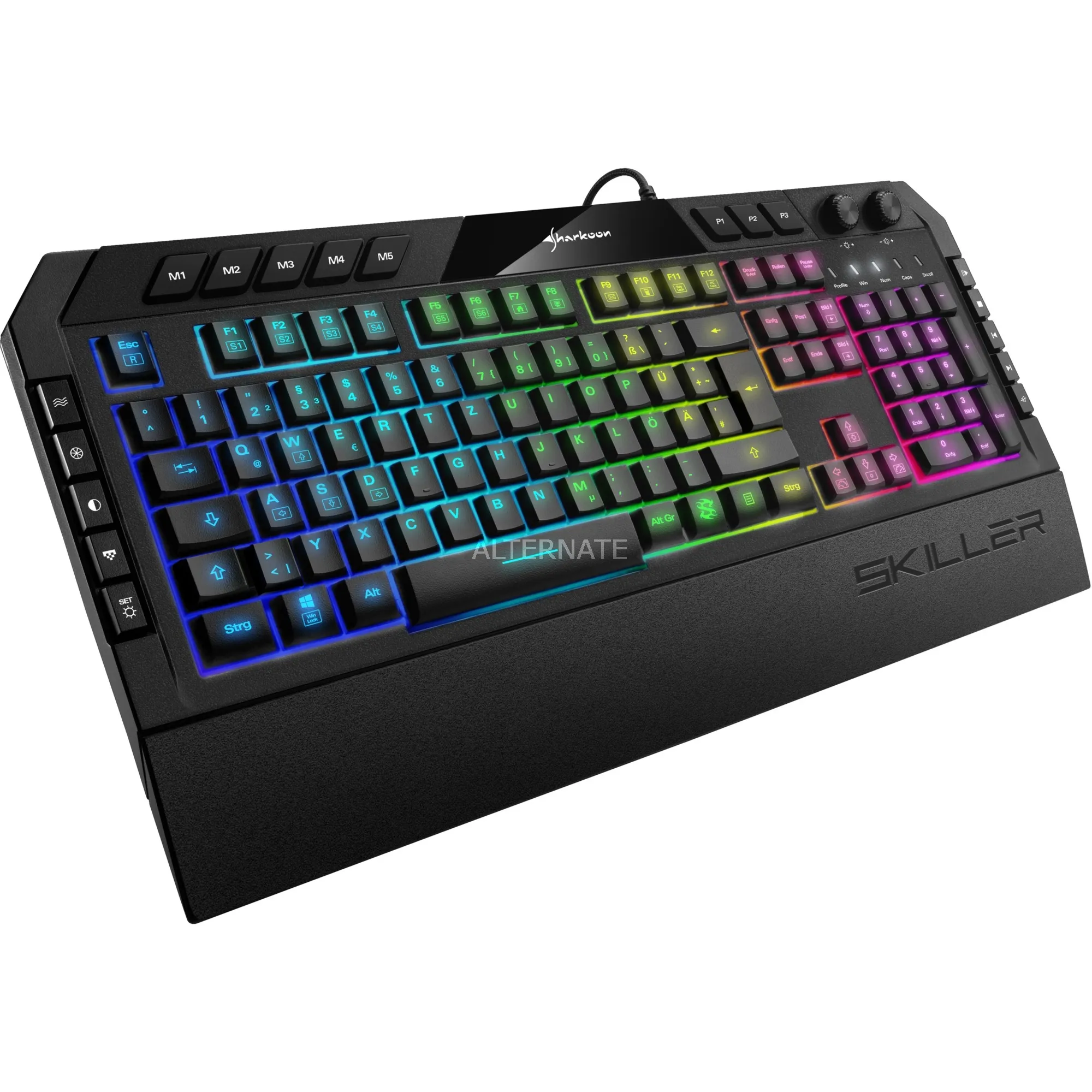 Skiller SGK5 tastiera USB QWERTZ Tedesco Nero, Tastiera da gioco - immagine 1