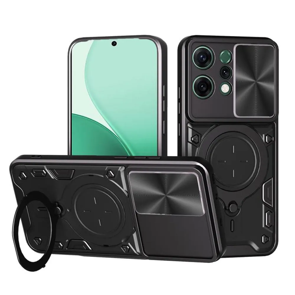 Custodia per Oppo Reno14, Techsuit, CamGuard Pro, Nera - immagine 1
