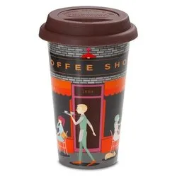 Tazza termica DLSC066 Coffe Shop ceramica (300ml) Multicolore 5513284501 - immagine 1