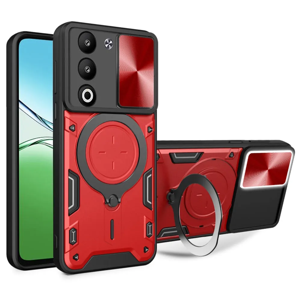 Custodia per Oppo A5 4G / A5 5G, Techsuit, CamGuard Pro, Rossa - immagine 1