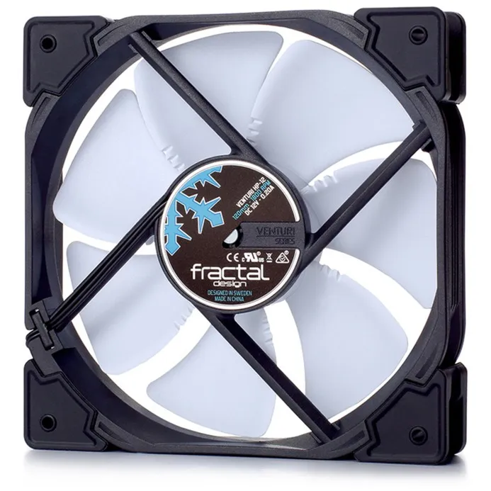 Venturi HP-12 PWM Case per computer Ventilatore 12 cm Nero, Grigio, Bianco, Ventola - immagine 1