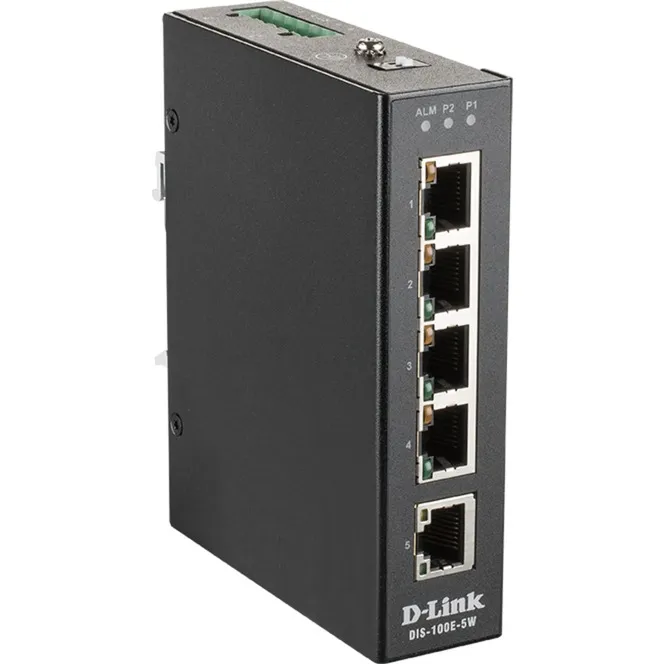 DIS-100E-5W switch di rete Non gestito L2 Fast Ethernet (10/100) Nero, Interruttore - immagine 1
