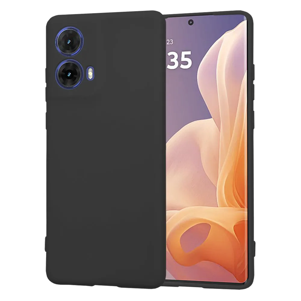 Custodia per Motorola Moto G85, Techsuit, SoftFlex, Nera - immagine 1