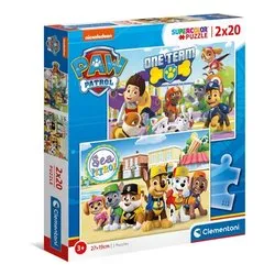 Puzzle 2x20 pz Super Color 36m+ (27x18,5cm) PAW PATROL 24779 - immagine 1