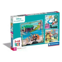 Puzzle 3x48 pz Super Color 5a+ (21x20,5cm) DISNEY CLASSIC 25302 - immagine 1